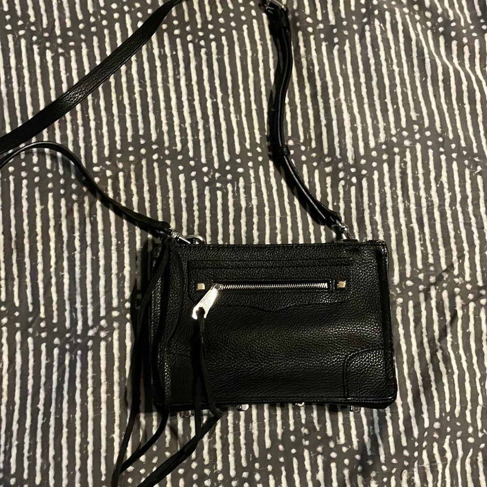 Rebecca Minkoff Regan leather crossbody bag in black